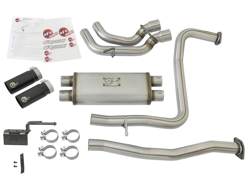 aFe - aFe POWER Rebel Series 2-1/2in 409 SS Cat Back Exhaust w/ Black Tips 16-17 Nissan Titan V8 5.6L - Demon Performance