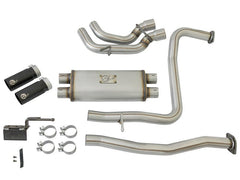 aFe - aFe POWER Rebel Series 2-1/2in 409 SS Cat Back Exhaust w/ Black Tips 16-17 Nissan Titan V8 5.6L - Demon Performance