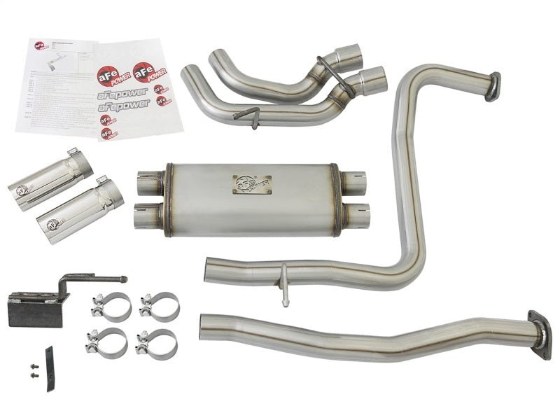 aFe - aFe POWER Rebel Series 2-1/2in 409 SS Cat Back Exhaust w/ Polished Tips 16-17 Nissan Titan V8 5.6L - Demon Performance