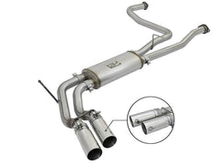 aFe - aFe POWER Rebel Series 2-1/2in 409 SS Cat Back Exhaust w/ Polished Tips 16-17 Nissan Titan V8 5.6L - Demon Performance