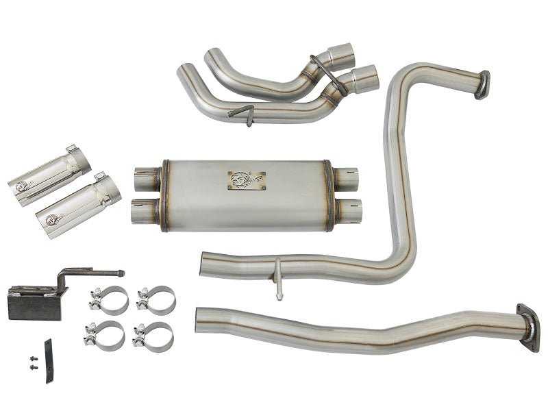 aFe - aFe POWER Rebel Series 2-1/2in 409 SS Cat Back Exhaust w/ Polished Tips 16-17 Nissan Titan V8 5.6L - Demon Performance