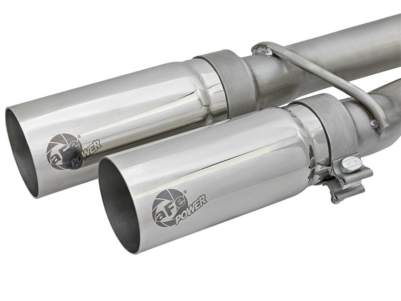 aFe - aFe POWER Rebel Series 2-1/2in 409 SS Cat Back Exhaust w/ Polished Tips 16-17 Nissan Titan V8 5.6L - Demon Performance