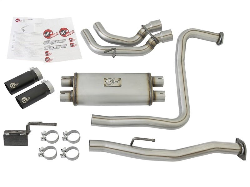 aFe - aFe Rebel Series 3in 409 SS Cat-Back Exhaust w/ Black Tips 04-15 Nissan Titan V8 5.6L - Demon Performance