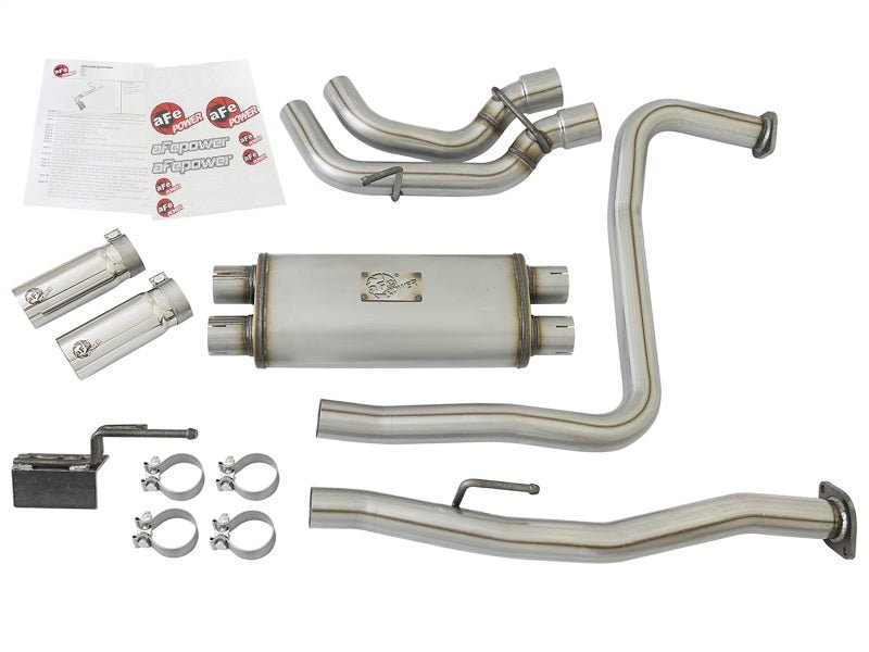 aFe - aFe Rebel Series 3in SS Cat-Back Exhaust System w/ Polished Tip 04-15 Nissan Titan V8 5.6L - Demon Performance