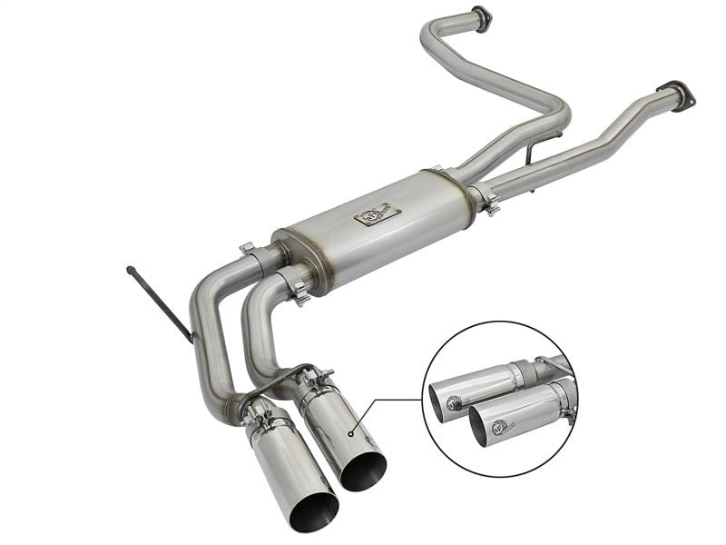 aFe - aFe Rebel Series 3in SS Cat-Back Exhaust System w/ Polished Tip 04-15 Nissan Titan V8 5.6L - Demon Performance