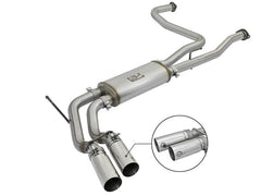 aFe - aFe Rebel Series 3in SS Cat-Back Exhaust System w/ Polished Tip 04-15 Nissan Titan V8 5.6L - Demon Performance