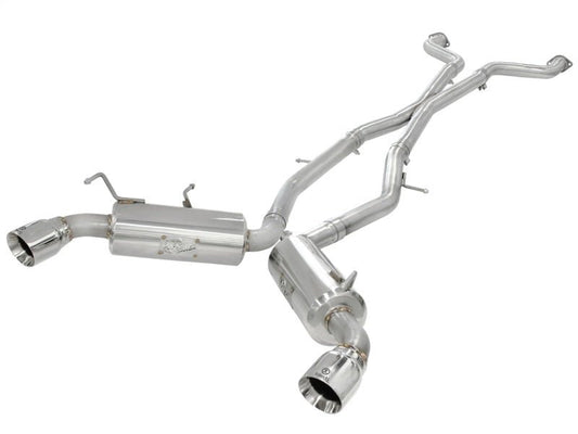 aFe - aFe Takeda 2.5inch SS Exhaust Cat-Back 09-13 Nissan 370Z V6 3.7L Polished Tips - Demon Performance