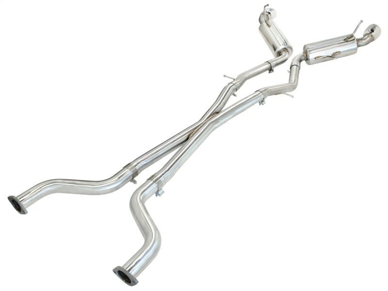 aFe - aFe Takeda 2.5inch SS Exhaust Cat-Back 09-13 Nissan 370Z V6 3.7L Polished Tips - Demon Performance