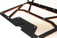 Agency Power - Agency Power 14-18 Polaris RZR XP 1000 / XP Turbo Vented Engine Cover - Matte Black/Orange Mesh - Demon Performance