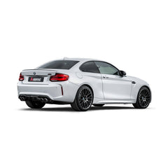 Akrapovic - Akrapovic 2018+ BMW M2 Competition/M2 CS (F87N) Slip-On Line (Titanium) w/Carbon Fiber Tips - Demon Performance