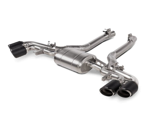 Akrapovic - Akrapovic 2020-23 BMW X5M (F95)/X6M (F96) Slip-On Line (Titanium) w/Carbon Fiber Titanium Tips - Demon Performance