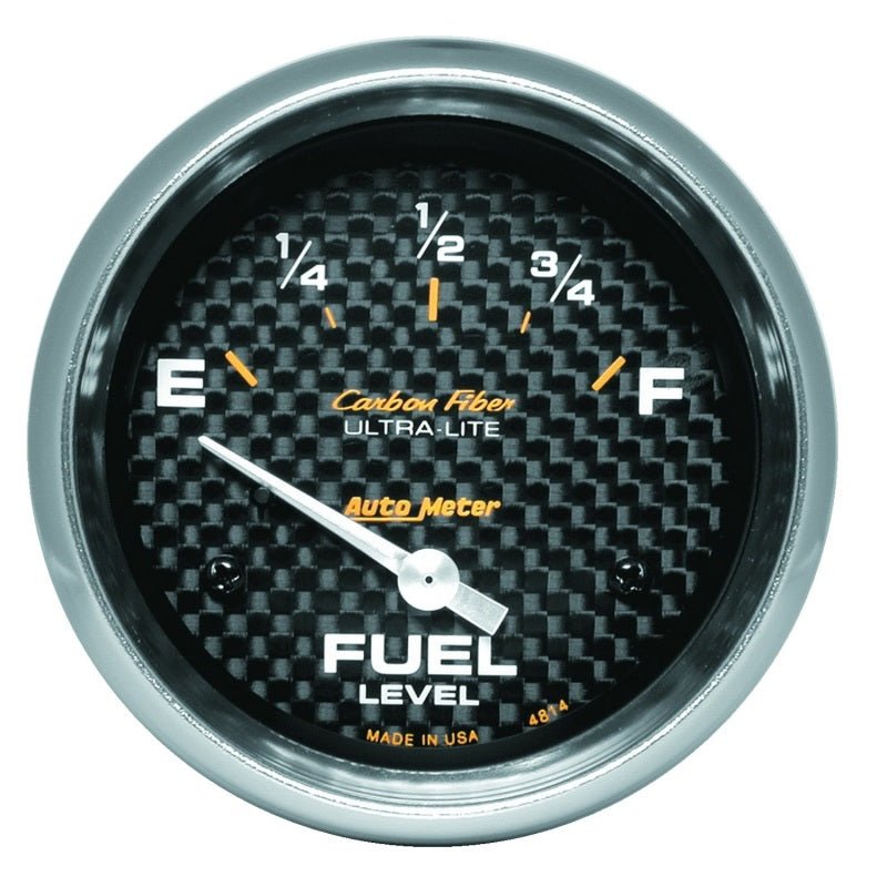 AutoMeter - AP 65+ GM 2-5/8in Fuel Level Carbon Fiber Electric Gauge Pod - Demon Performance