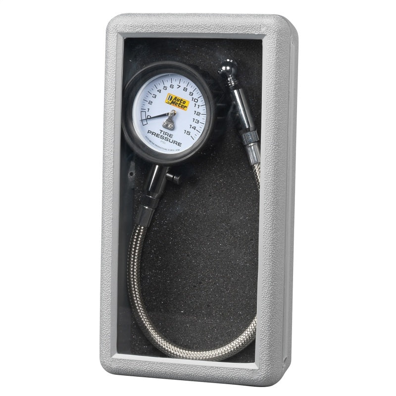 AutoMeter - Autometer 0-15PSI Lo-Pressure Tire Pressure Gauge - Demon Performance