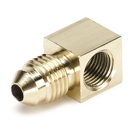 AutoMeter - Autometer 1/8 NPTF Female to-4AN Male Pressure Gauge Adaptor 90 Deg (Brass) - Demon Performance