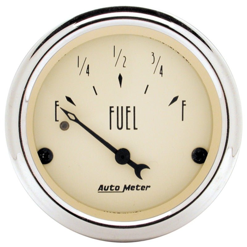 AutoMeter - Autometer 2-1/16 inch Antique Beige Fuel Level Gauge - Demon Performance