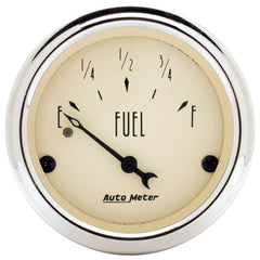 AutoMeter - Autometer 2-1/16 inch Antique Beige Fuel Level Gauge - Demon Performance