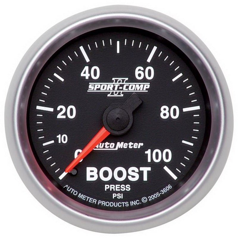 AutoMeter - Autometer 2-1/16in 0-100 PSI Mechanical Boost Gauge - Demon Performance