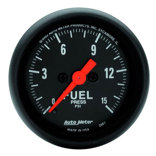 AutoMeter - Autometer 2 1/16in 0-15 PSI Fuel Pressure Gauge Digital Stepper Motor Z Series - Demon Performance