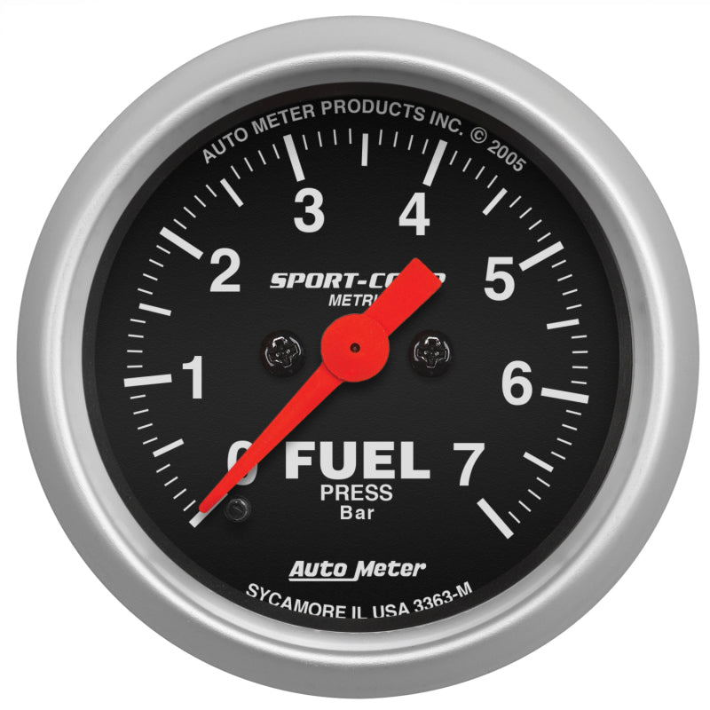 AutoMeter - Autometer 2-1/16in 7BAR Digital Stepper Motor Sport-Comp Fuel Pressure Gauge - Demon Performance