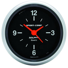 AutoMeter - Autometer 2-5/8in 12 Hour Analog Clock Gauge - Demon Performance