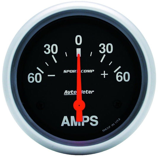 AutoMeter - Autometer 2-5/8in Electric 60-0-60 Amps Ammeter - Demon Performance