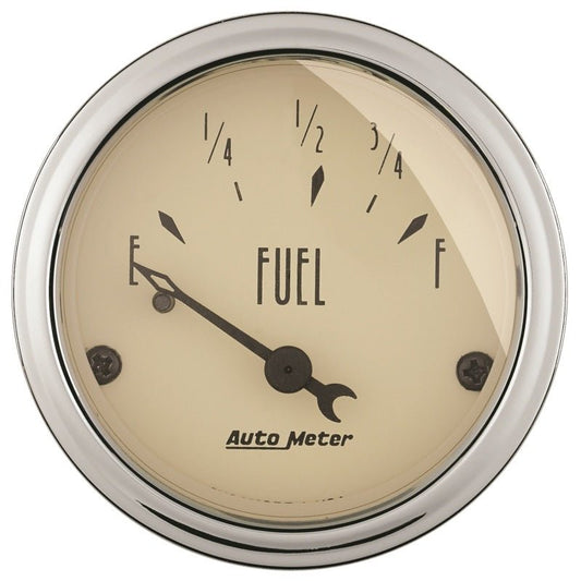 AutoMeter - Autometer 2in 73 E/8-12 F Antique Beige Fuel Level Gauge - Demon Performance