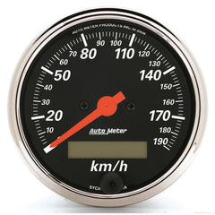 AutoMeter - Autometer 3-1/8in Electric 0-190km/h Double Chrome Bezel Speedometer Gauge - Demon Performance