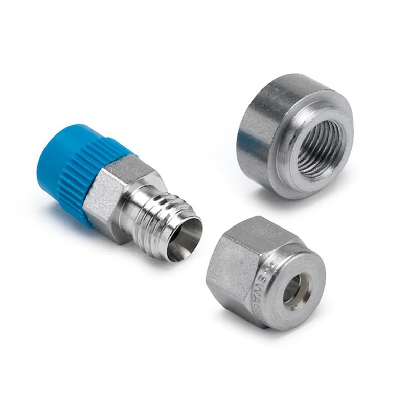 AutoMeter - Autometer 3/16in Compression - 1/8in NPT Connector Fitting and Mating 1/8in NPT Weld Fitting - Demon Performance