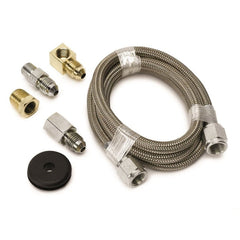 AutoMeter - Autometer #4 Braided SS Line (-4AN) 3ft 1/8in NPT Fittings - Demon Performance