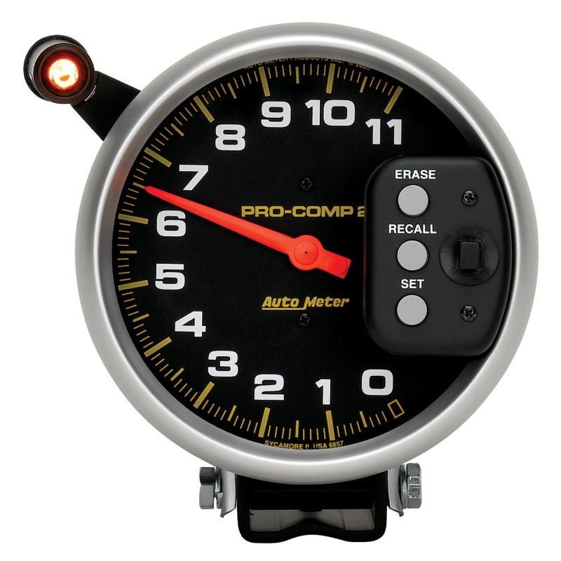 AutoMeter - Autometer 5 inch 11000 RPM Single Range w/ Pro-Comp 2 & Memory Tachometer - Demon Performance