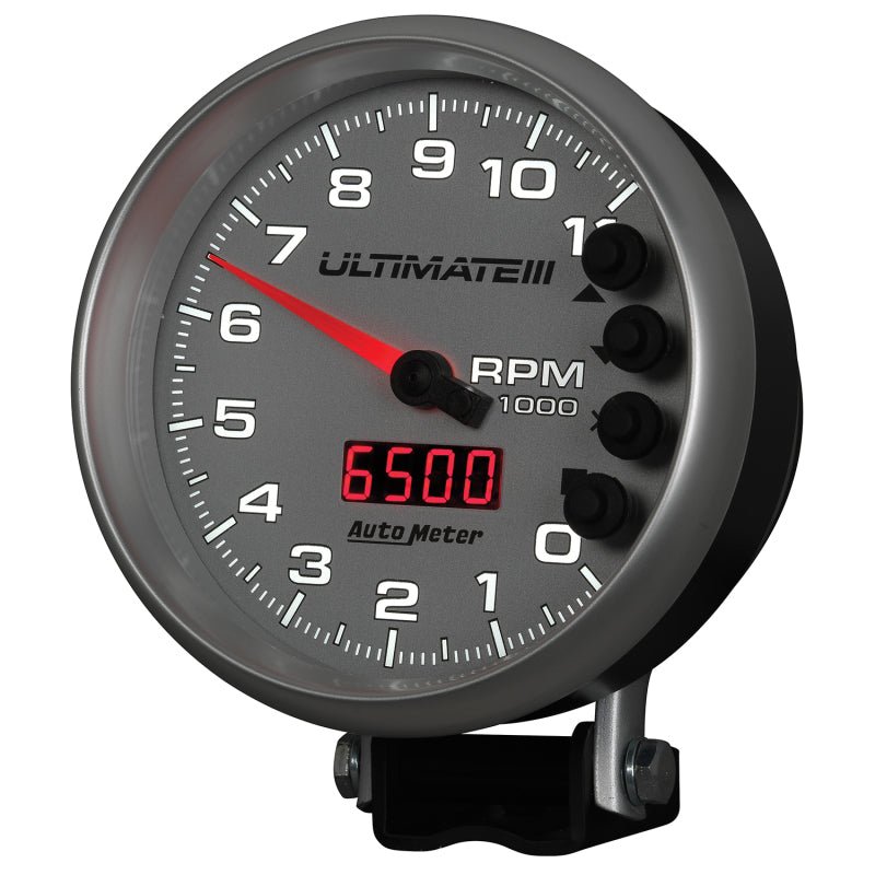 AutoMeter - Autometer 5 inch Ultimate III Playback Tachometer 11000 RPM - Silver - Demon Performance