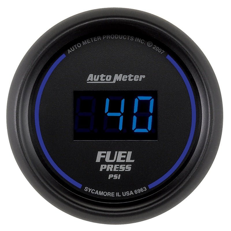 AutoMeter - Autometer 52.4mm 1-100 PSI Black Digital Fuel Pressure Gauge - Demon Performance