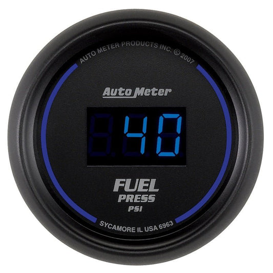 AutoMeter - Autometer 52.4mm 1-100 PSI Black Digital Fuel Pressure Gauge - Demon Performance