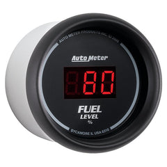 AutoMeter - Autometer 52mm Black Digital Programmable Empty-Full Fuel Level Gauge - Demon Performance