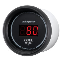 AutoMeter - Autometer 52mm Black Digital Programmable Empty-Full Fuel Level Gauge - Demon Performance