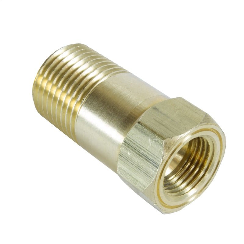 AutoMeter - Autometer Adapter Fitting 1/2 NPT Brass Male Extension for Mechanical Gauge - Demon Performance