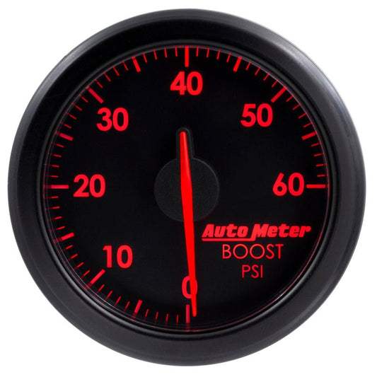 AutoMeter - Autometer Airdrive 2-1/6in Boost Gauge 0-60 PSI - Black - Demon Performance