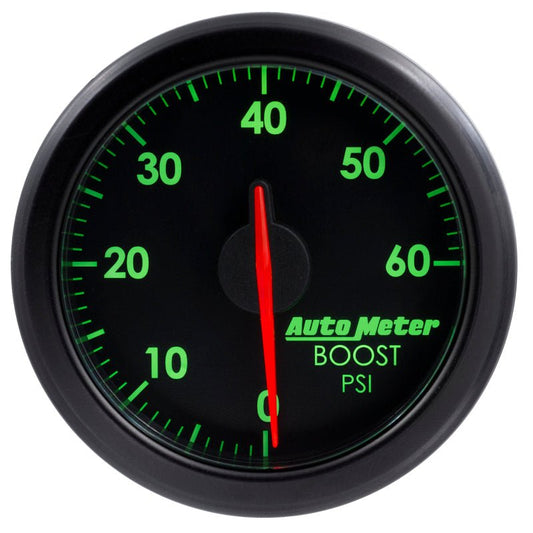 AutoMeter - Autometer Airdrive 2-1/6in Boost Gauge 0-60 PSI - Black - Demon Performance