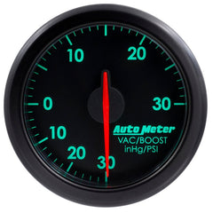 AutoMeter - Autometer Airdrive 2-1/6in Boost/Vac Gauge 30in HG/30 PSI - Black - Demon Performance