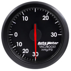 AutoMeter - Autometer Airdrive 2-1/6in Boost/Vac Gauge 30in HG/30 PSI - Black - Demon Performance