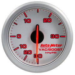 AutoMeter - Autometer Airdrive 2-1/6in Boost/Vac Gauge 30in HG/30 PSI - Silver - Demon Performance