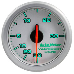 AutoMeter - Autometer Airdrive 2-1/6in Boost/Vac Gauge 30in HG/30 PSI - Silver - Demon Performance