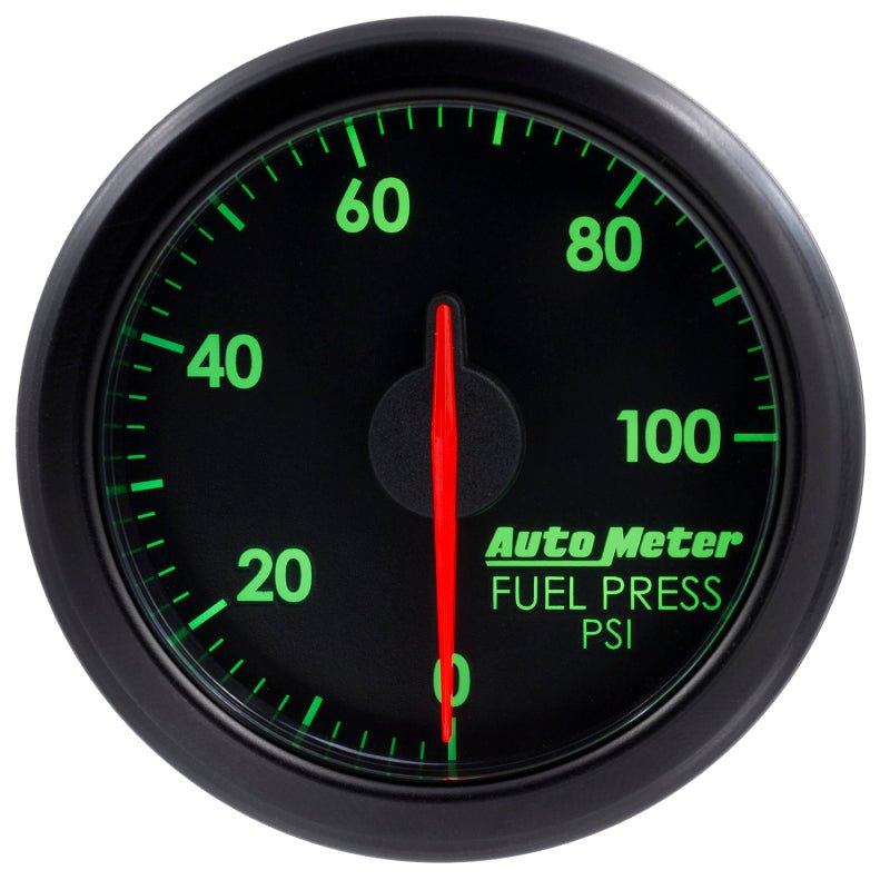 AutoMeter - Autometer Airdrive 2-1/6in Fuel Pressure Gauge 0-100 PSI - Black - Demon Performance