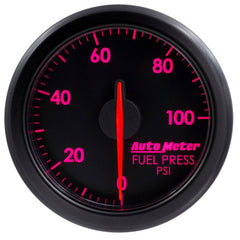 AutoMeter - Autometer Airdrive 2-1/6in Fuel Pressure Gauge 0-100 PSI - Black - Demon Performance