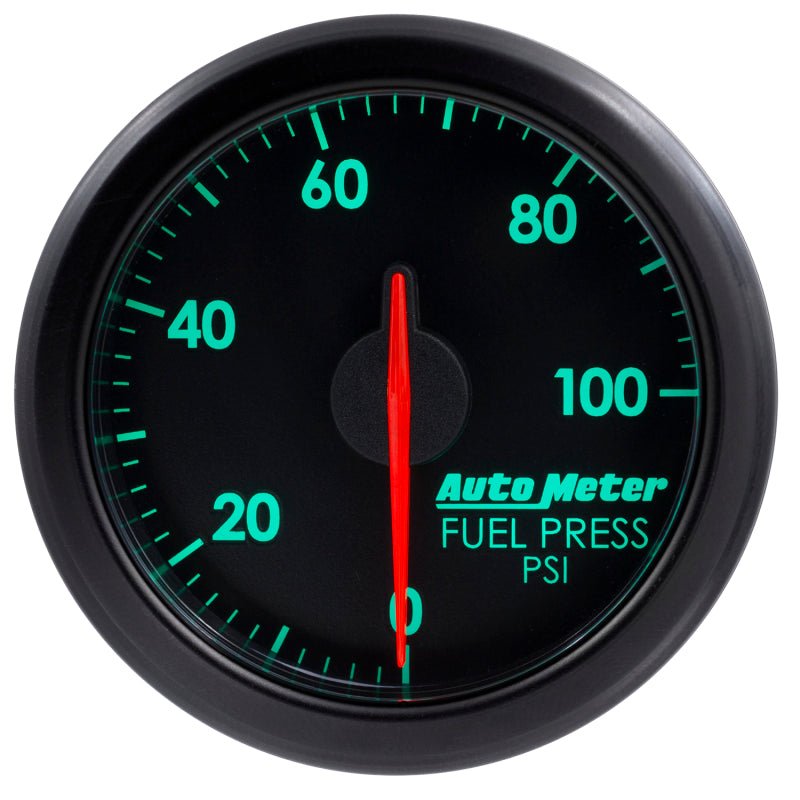 AutoMeter - Autometer Airdrive 2-1/6in Fuel Pressure Gauge 0-100 PSI - Black - Demon Performance