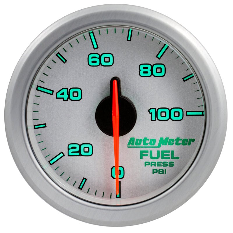 AutoMeter - Autometer Airdrive 2-1/6in Fuel Pressure Gauge 0-100 PSI - Silver - Demon Performance