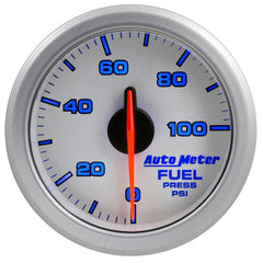 AutoMeter - Autometer Airdrive 2-1/6in Fuel Pressure Gauge 0-100 PSI - Silver - Demon Performance