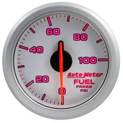 AutoMeter - Autometer Airdrive 2-1/6in Fuel Pressure Gauge 0-100 PSI - Silver - Demon Performance