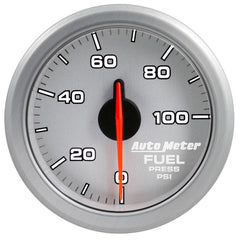 AutoMeter - Autometer Airdrive 2-1/6in Fuel Pressure Gauge 0-100 PSI - Silver - Demon Performance