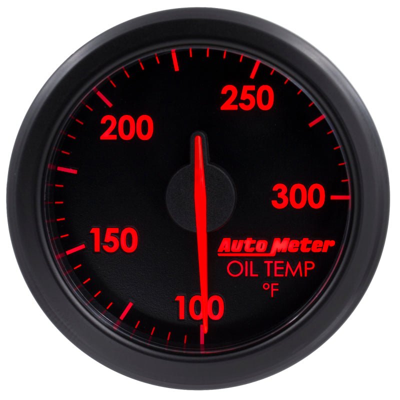 AutoMeter - Autometer Airdrive 2-1/6in Oil Temp Gauge 100-300 Degrees F - Black - Demon Performance